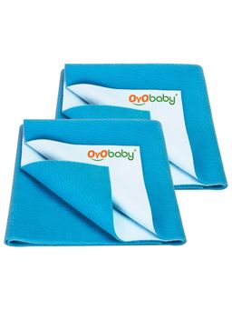 OYO BABY - Waterproof Baby Dry Sheet- Firozi (Pack of 2)