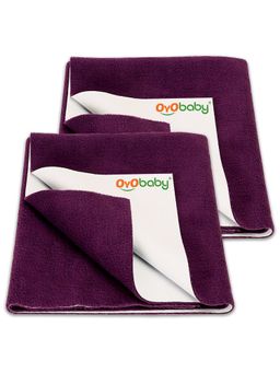 OYO BABY - Waterproof Dry Sheet - Wine (Pack of 2)