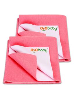 OYO BABY - Waterproof Dry Sheet - Peach (Pack of 2)