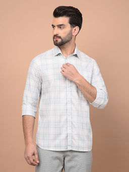 CRIMSOUNE CLUB - Mens Multi-Color Checks Cotton Casual Shirt