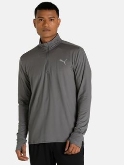 Puma - Run Favourite 1-4 Zip M Men Gray T-shirt