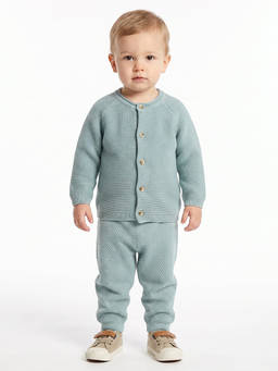MINI KLUB - Baby Girls Green Flat Knit Co-Ord Set