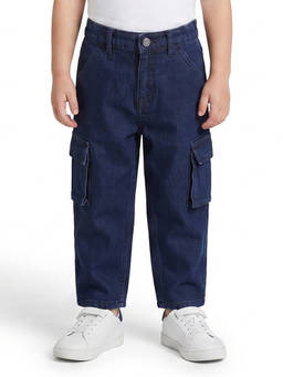 MINI KLUB - Baby Boys Dark Blue Denim Cargo Jeans