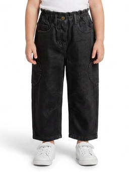 MINI KLUB - Baby Girls Black Denim Heart Pocket Jeans