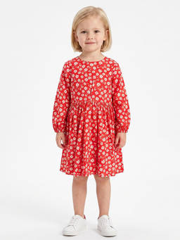 MINI KLUB - Baby Girls Red Floral Printed Dress