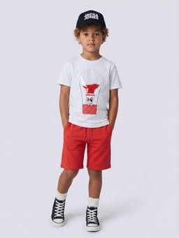 Jack & Jones Junior - Boys White Applique Cotton T-Shirt