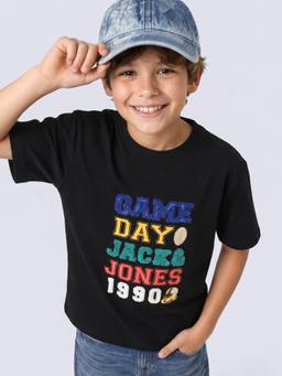 Jack & Jones Junior - Boys Typographic Print T-Shirt