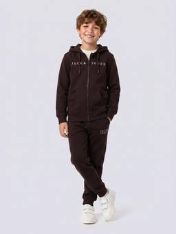 Jack & Jones Junior - Boys Logo Print Zip-Up Hooded Sweatshirt