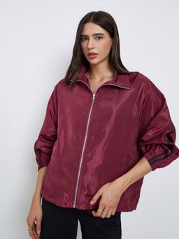 Styli - Women Regular Zip Down Bomber Jacket