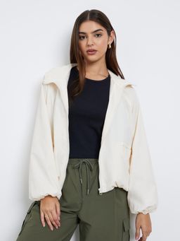 Styli - Women Regular Fit Regular Length Plain Bomber Jacket