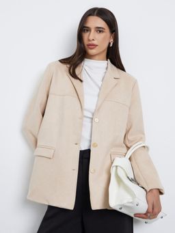 Styli - Women Button Down Collared Wintercoat with Flap Pockets