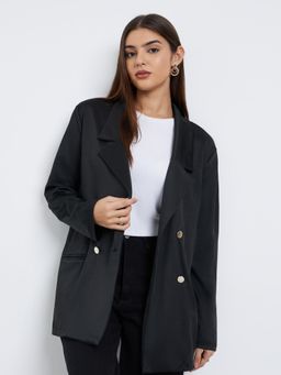 Styli - Women Regular Length Double Breasted Blazer