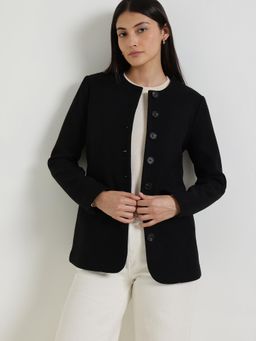 FableStreet - Front Open Blazer - Black