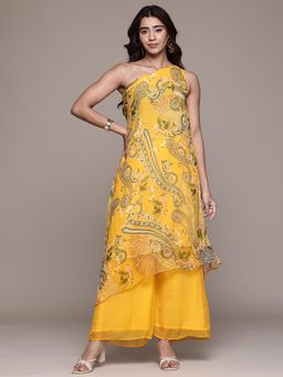 Aarke Ritu Kumar - Yellow Paisley Kurti with Pant