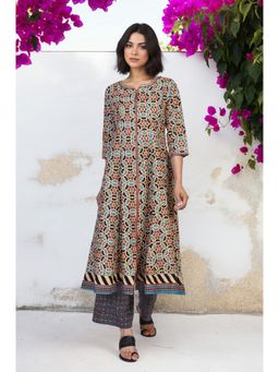 W - Multi-Color Printed Kurta with Palazzo
