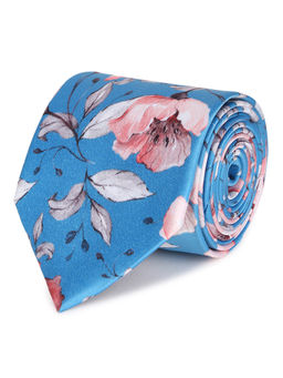Tossido - Blue Printed Microfiber Necktie