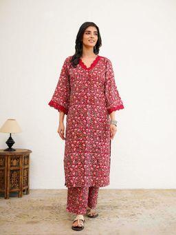 GOODHAND - Cotton Block Printed Kurta With Pant