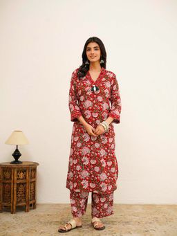 GOODHAND - Pushkar Cotton Printed Lounge Wear Co-Ord Set