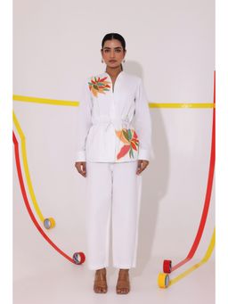 Zolo Label - Bloom Aura White Co-Ord Set