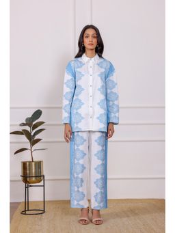 Zolo Label - Azure Bloom Printed Co-Ord Set