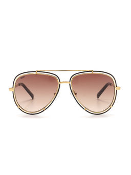 Scott Sunglasses - Brown Lens Aviator UV Protected Sunglass Full Rim Brown Frame With UV Protection