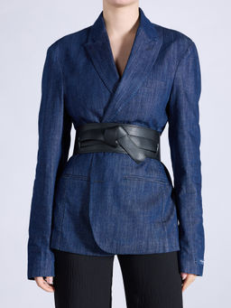 Twenty Dresses by Nykaa Fashion - Black Solid Knot Detail Broad Waist Belt