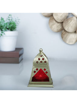 HomeTown - Metal Lantern in Red Colour