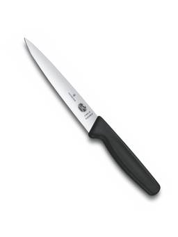 Victorinox - Fish Filleting Knife - Sharp and Flexible Chef Knife, Black, 16 Cm