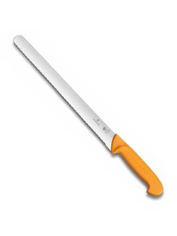 Victorinox - Swibo Slicing Knife - Larding Knife With Round Tip Wavy Edge, Yellow