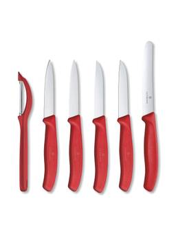 Victorinox - Swiss Classic Kitchen Knife Set (6 Pcs), Straight and Wavy (Pack of 6)
