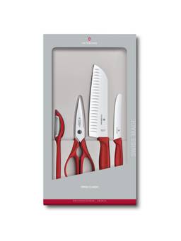 Victorinox - Swiss Classic Kitchen Knife Set (4 Pieces), Straight and (Pack of 4)