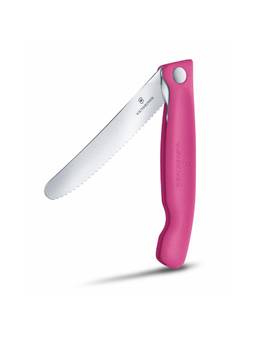 Victorinox - Swiss Classic Folding Knife, 11 cm Round Tip Wavy Edge compact and practical
