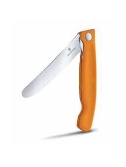 Victorinox - Swiss Classic Folding Knife, 11 cm Round Tip Wavy Edge compact and practical