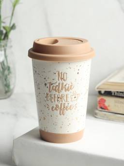 De Maison Decor - Coffee First Ceramic Mug Beige