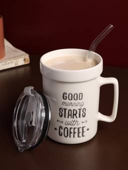 De Maison Decor - Percy White Ceramic Gs Mug