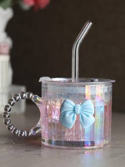 De Maison Decor - Colette Glass Tumbler Blue Bow