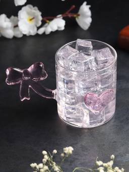 De Maison Decor - Bowed Heart Glass Cup