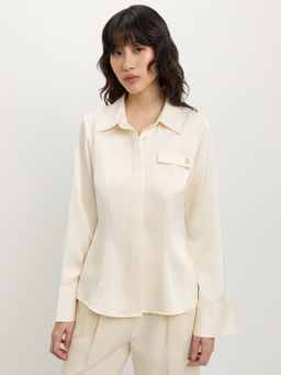 Pomelo - Blouse with Pocket - Ivory