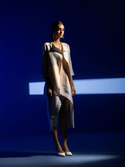 clos - Multi Colour Midi Dress with Jacket (Set of 2)