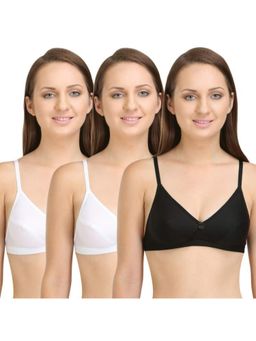 Bodycare - Perfect Coverage Bra In Black-White Color (Pack of 3)