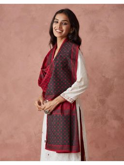 Fabindia - Red Viscose Blend Stole