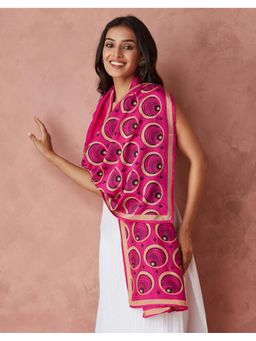 Fabindia - Pink Viscose Blend Stole