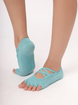 Mint & Oak - Light Blue Open Toe Pilates Socks