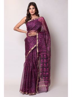 Zari Jaipur - Kota Doria Light Pink Color Saree with Unstitched Blouse