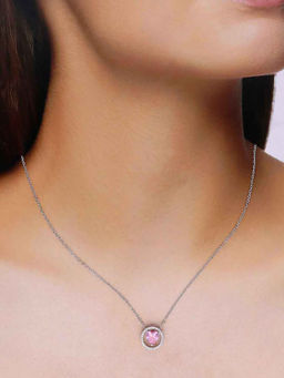 Kai Jewel - 92.5 Sterling Silver- Zircon Heart Necklace