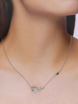 Kai Jewel - 92.5 Sterling Silver- Rose Of Love Necklace