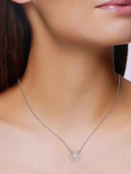 Kai Jewel - 92.5 Sterling Silver- Chic Heart Necklace