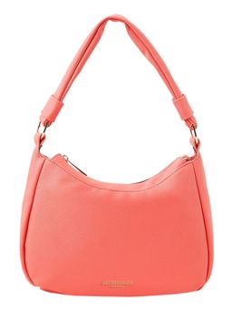 Accessorize London - Womens Faux Leather Orange Small Scoop Shoulder Bag