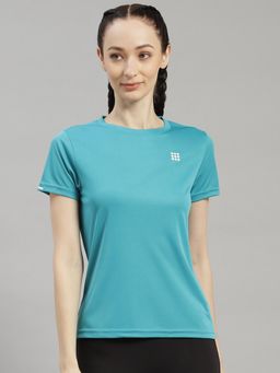 Rock.it - Women Solid Round Neck Polyester Top