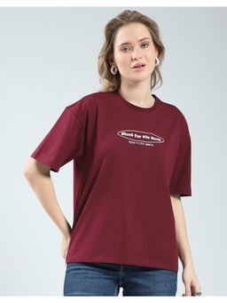 Rock.it - Wine Women Printed Round Neck T-Shirt